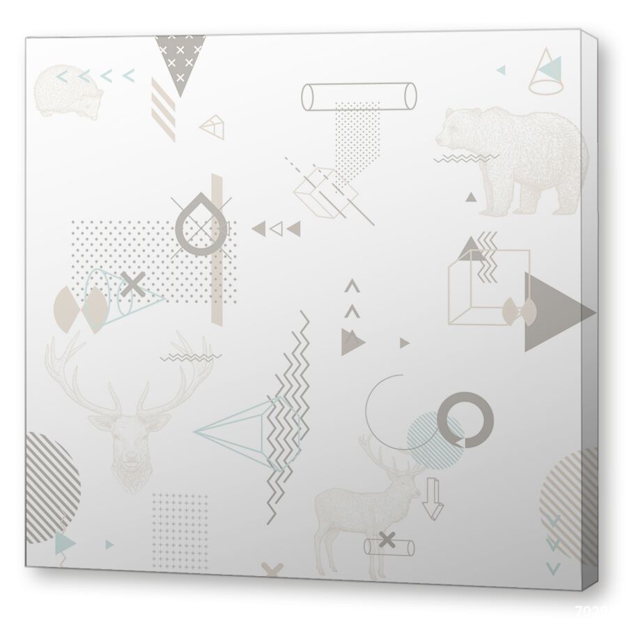 Scandi geometry на подрамнике