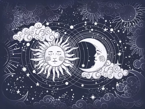 Sun and moon