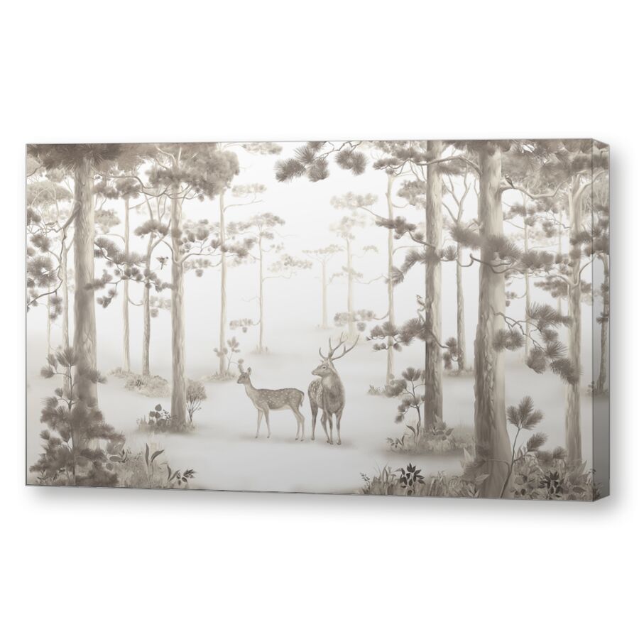 Forest deer sepia на подрамнике