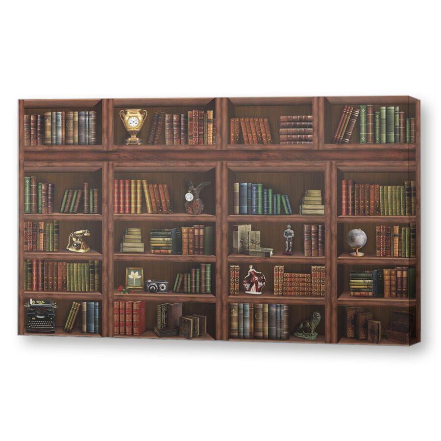 Стеллаж с книгами на подрамнике