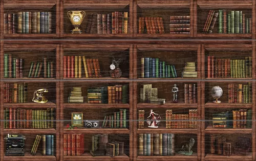 Стеллаж с книгами