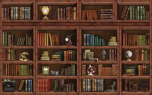 Стеллаж с книгами