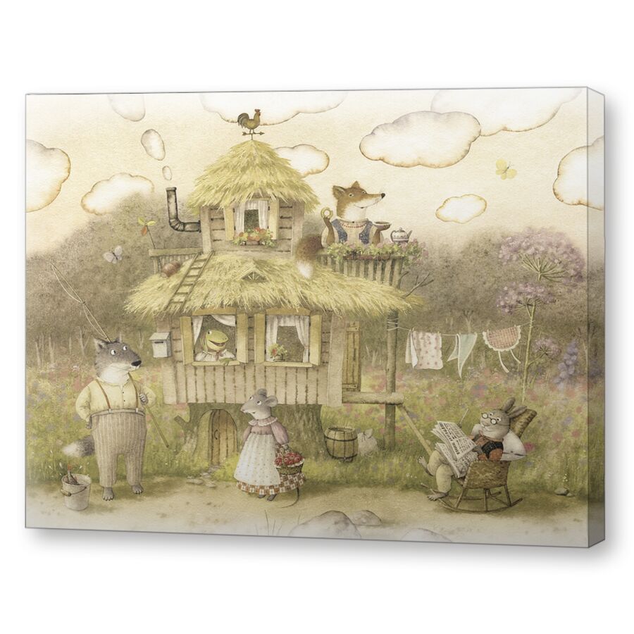 Littie house на подрамнике