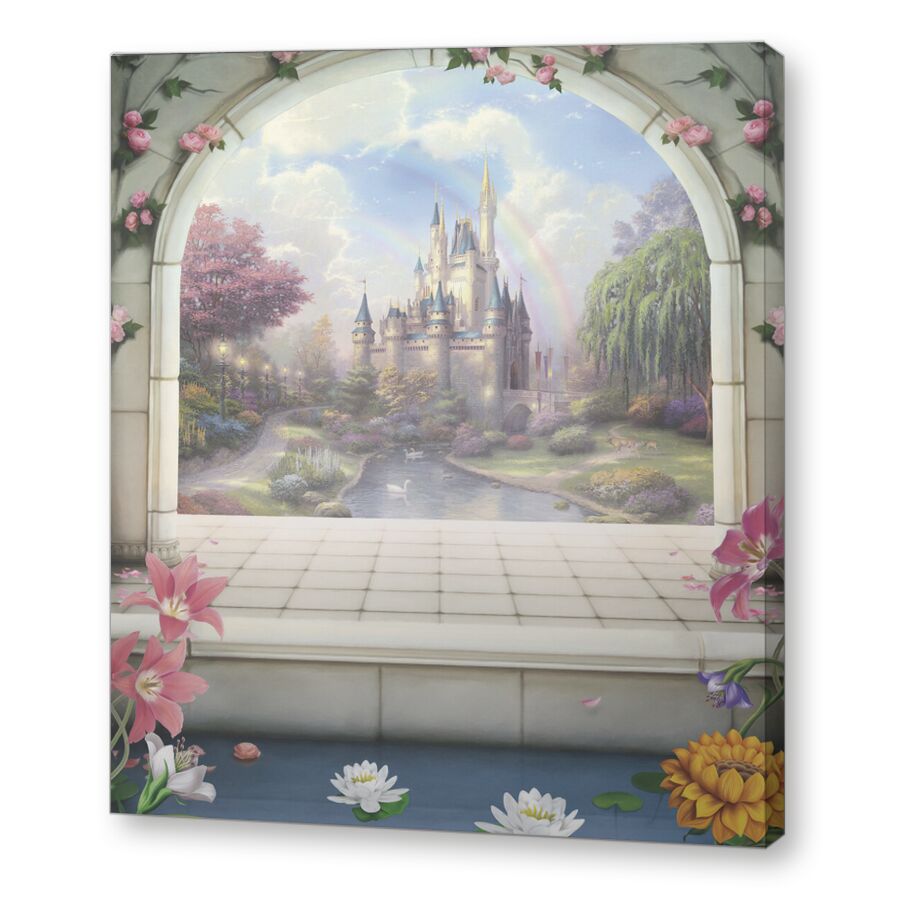 Сказочный замок на подрамнике