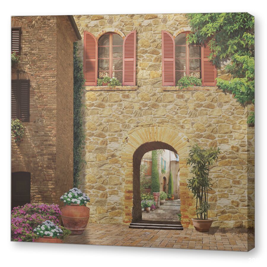 Итальянский дворик на подрамнике