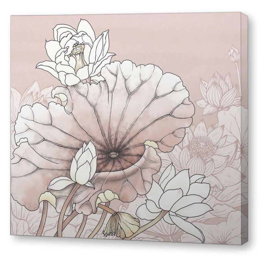 Lotus pink на подрамнике