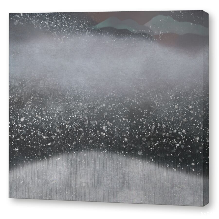 Снег в горах на подрамнике