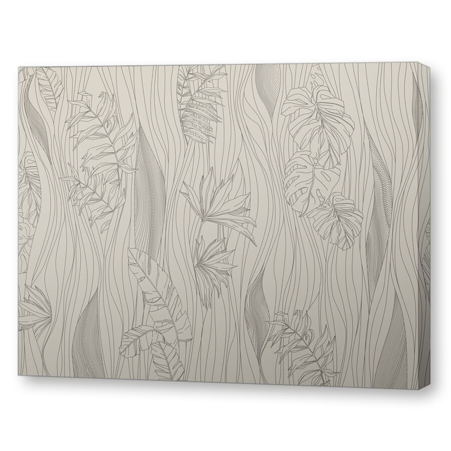 Фон с листьями на подрамнике