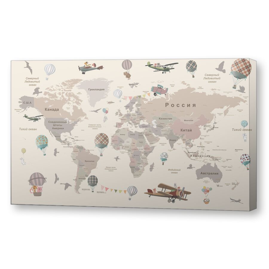 Самус Денис — Детская карта на подрамнике