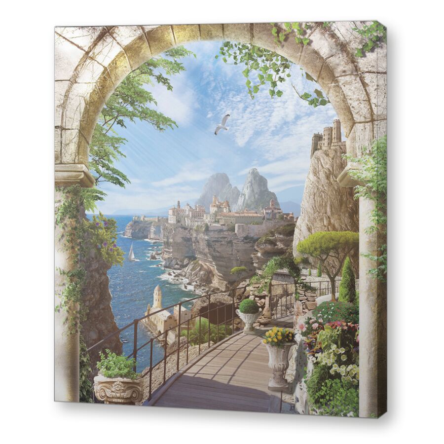 Арка к побережью на подрамнике