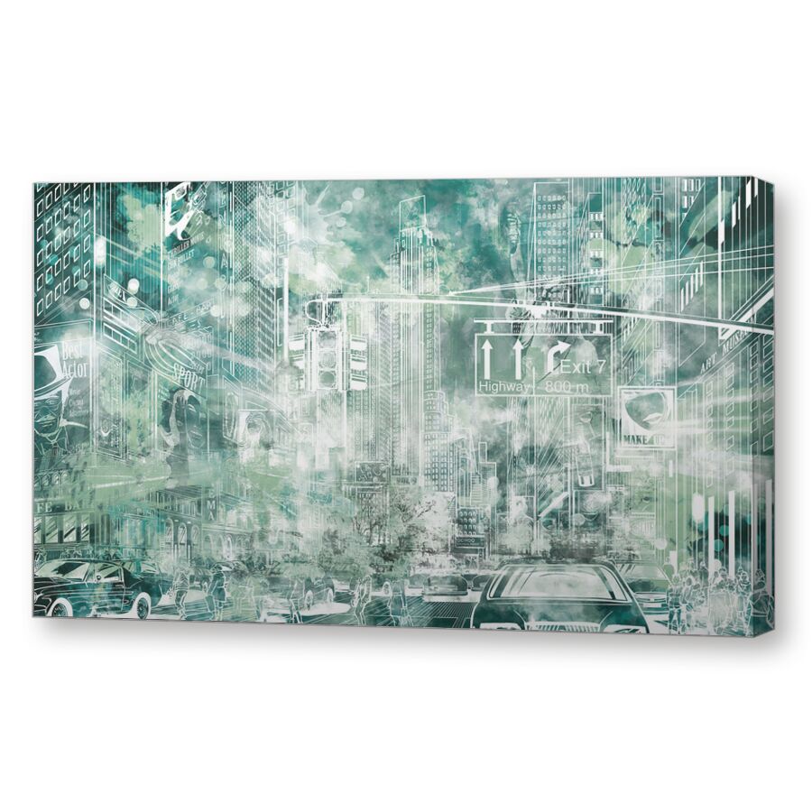 Urban art blue на подрамнике