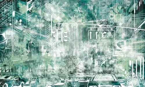 Urban art blue