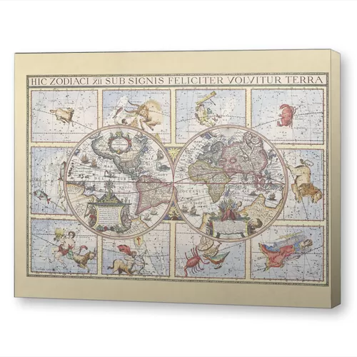 Карта мира и знаки зодиака