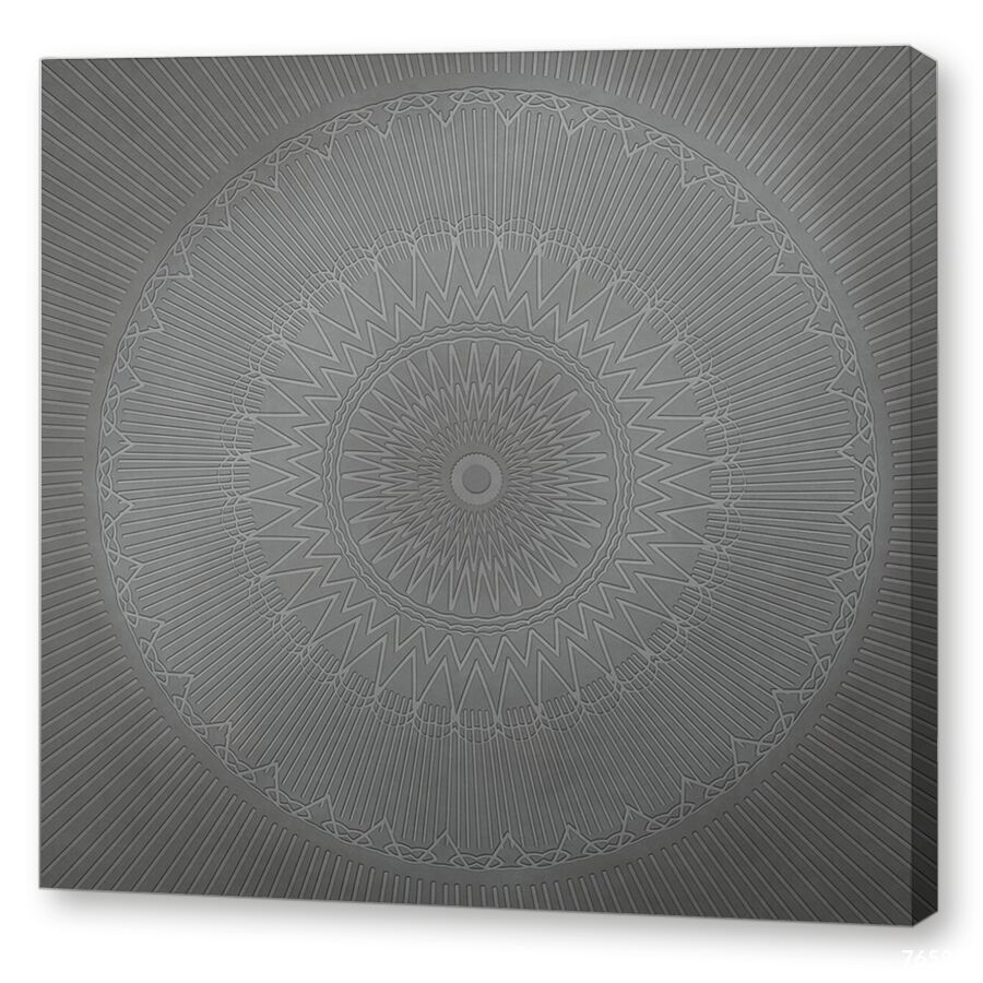 Серая мандала на подрамнике