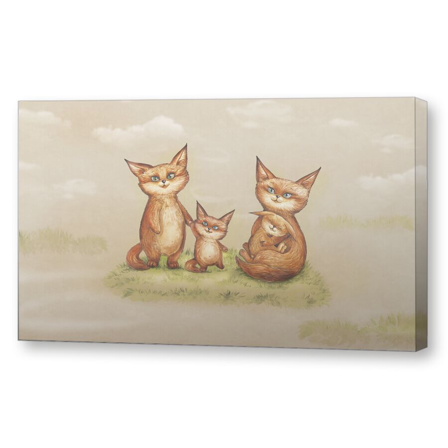 Семейная прогулка на подрамнике