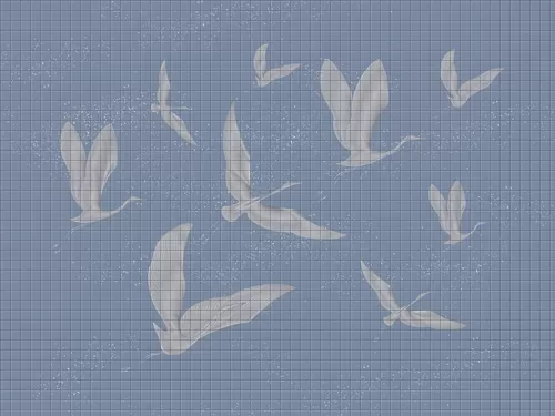 Стая птиц в небе