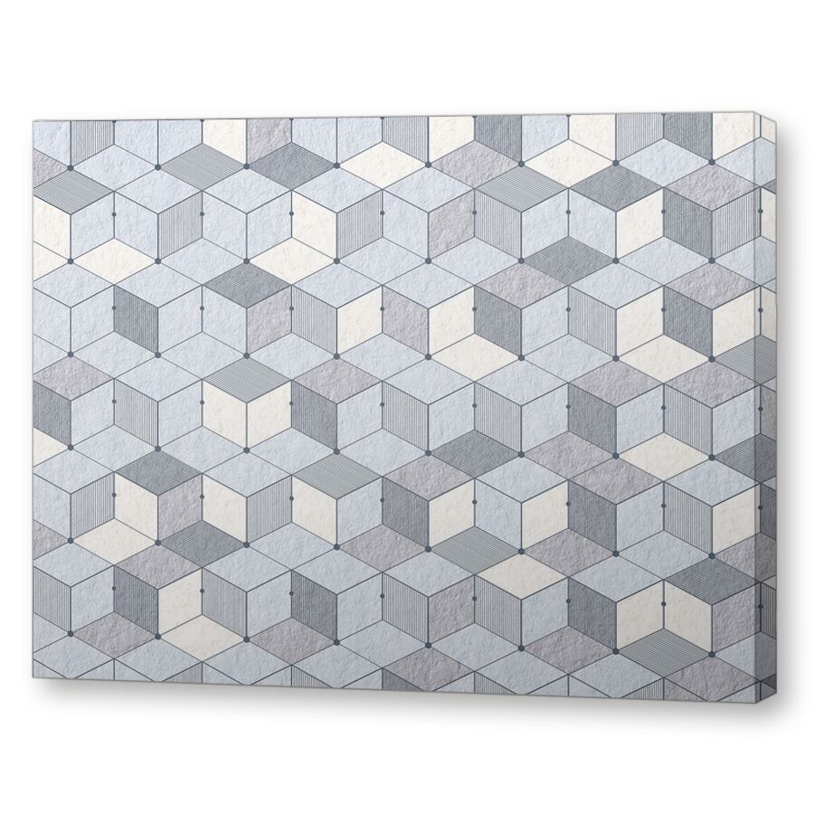 Cubes blue на подрамнике