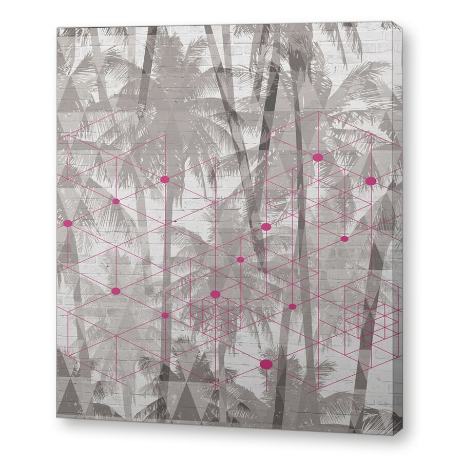 Jungle geometry pink на подрамнике