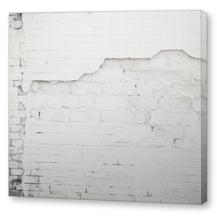 Светлая кирпичная стена на подрамнике