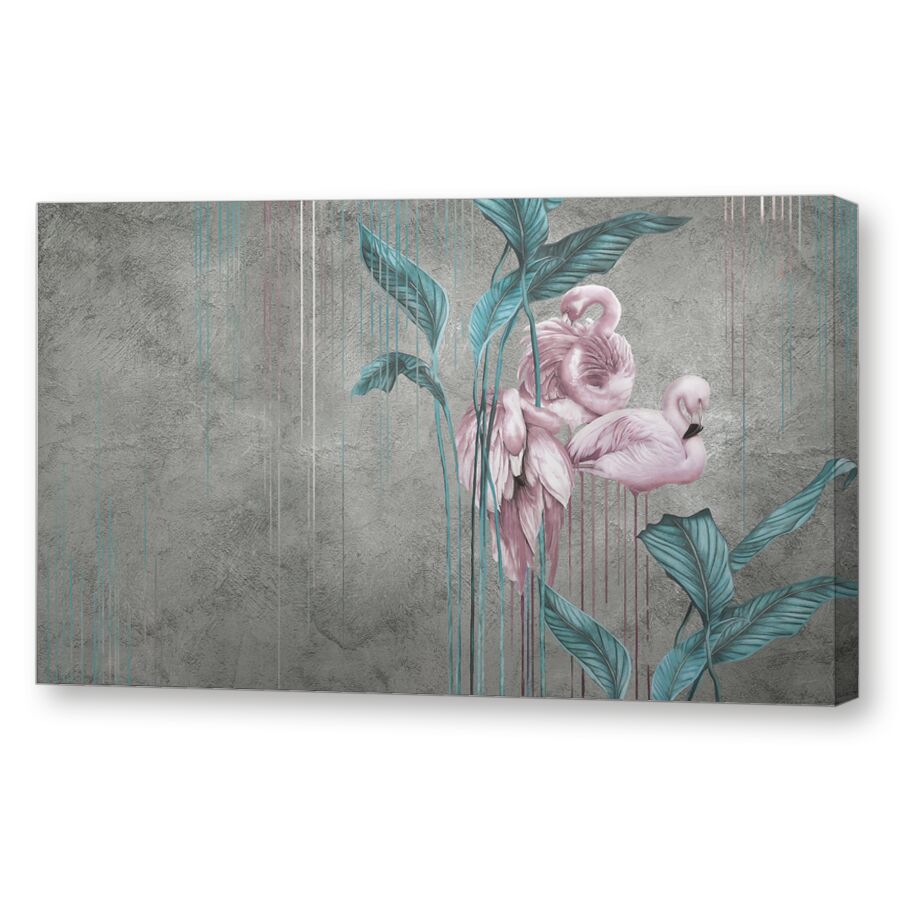 Drawn flamingos на подрамнике