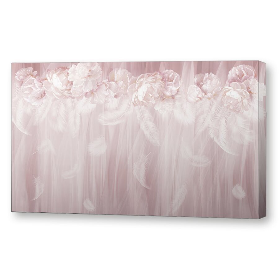 Peonies in feathers на подрамнике