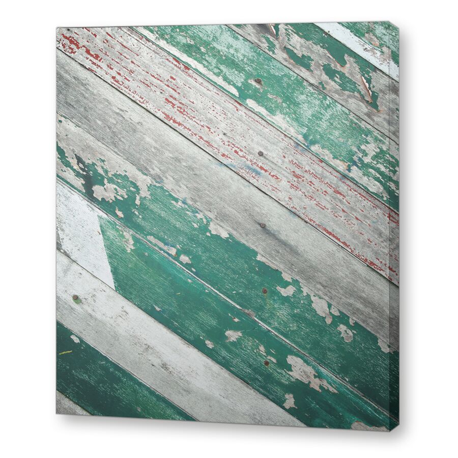 Старые зеленые доски на подрамнике