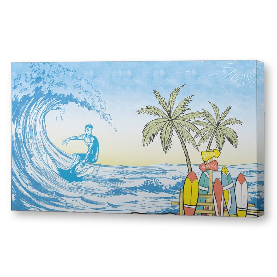 Summer surfing на подрамнике