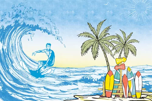 Summer surfing