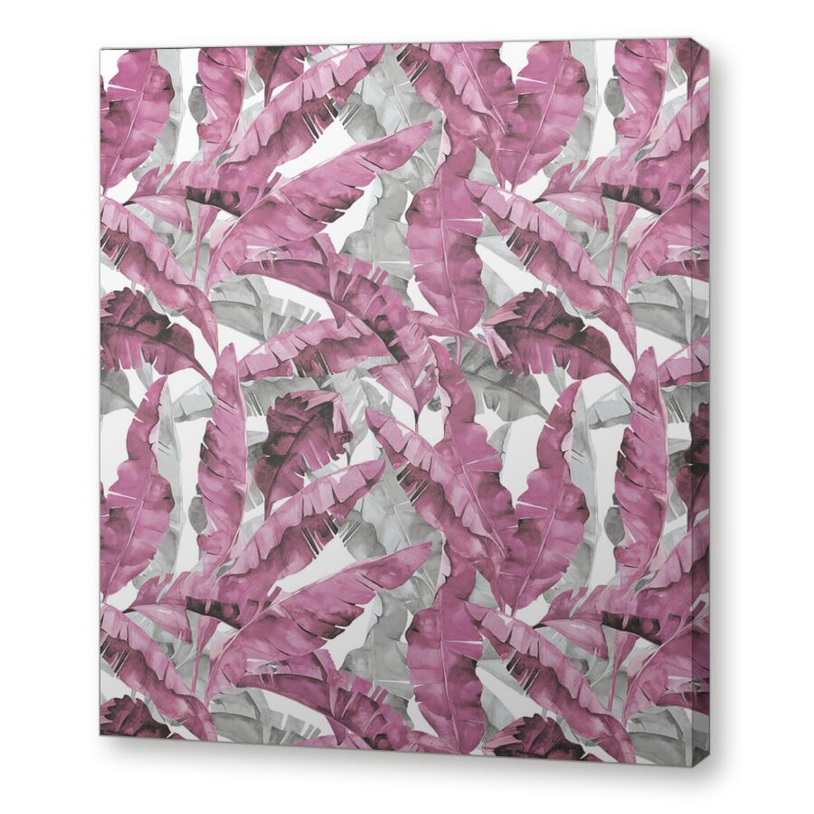 Banana leaves pink на подрамнике