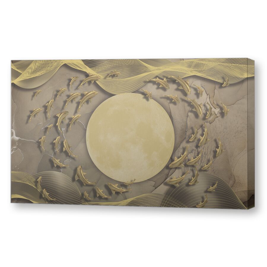 Golden waves на подрамнике