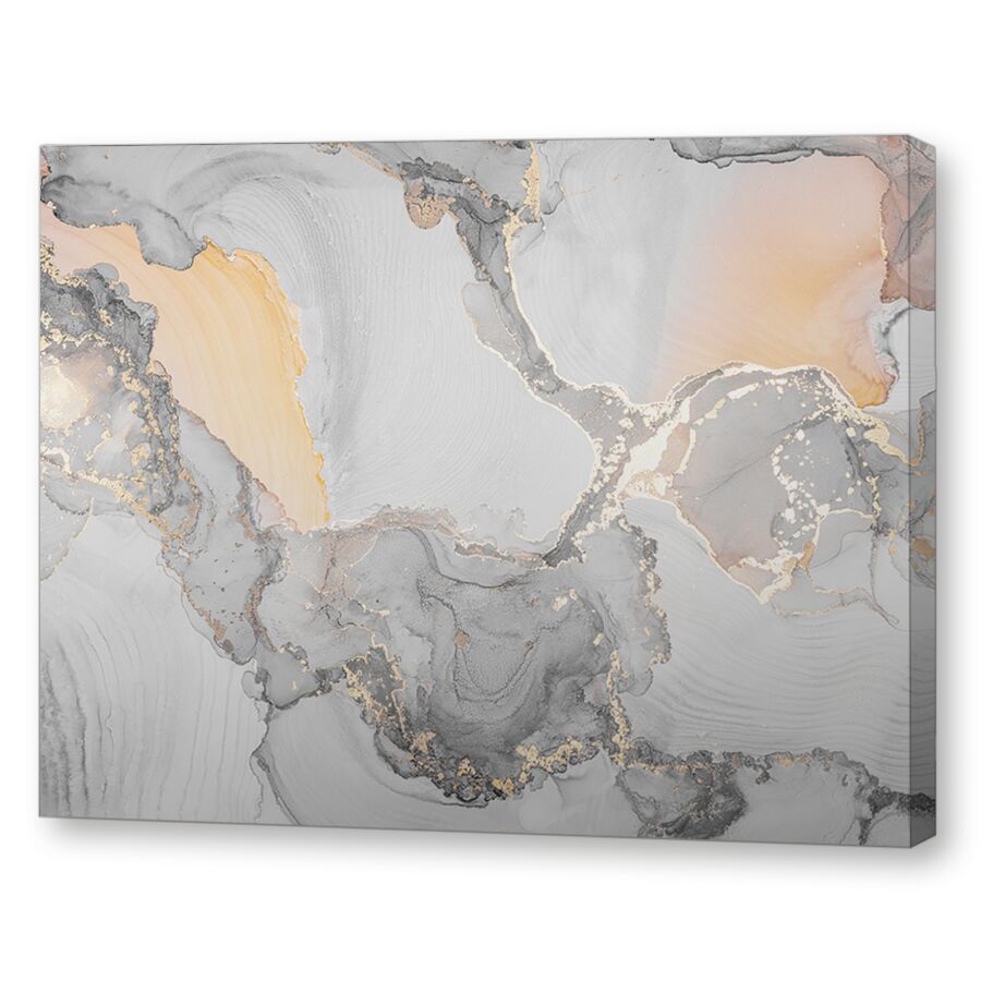 Grey-orange fluid на подрамнике