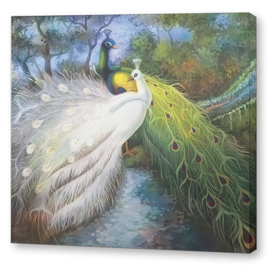 Павлины на подрамнике