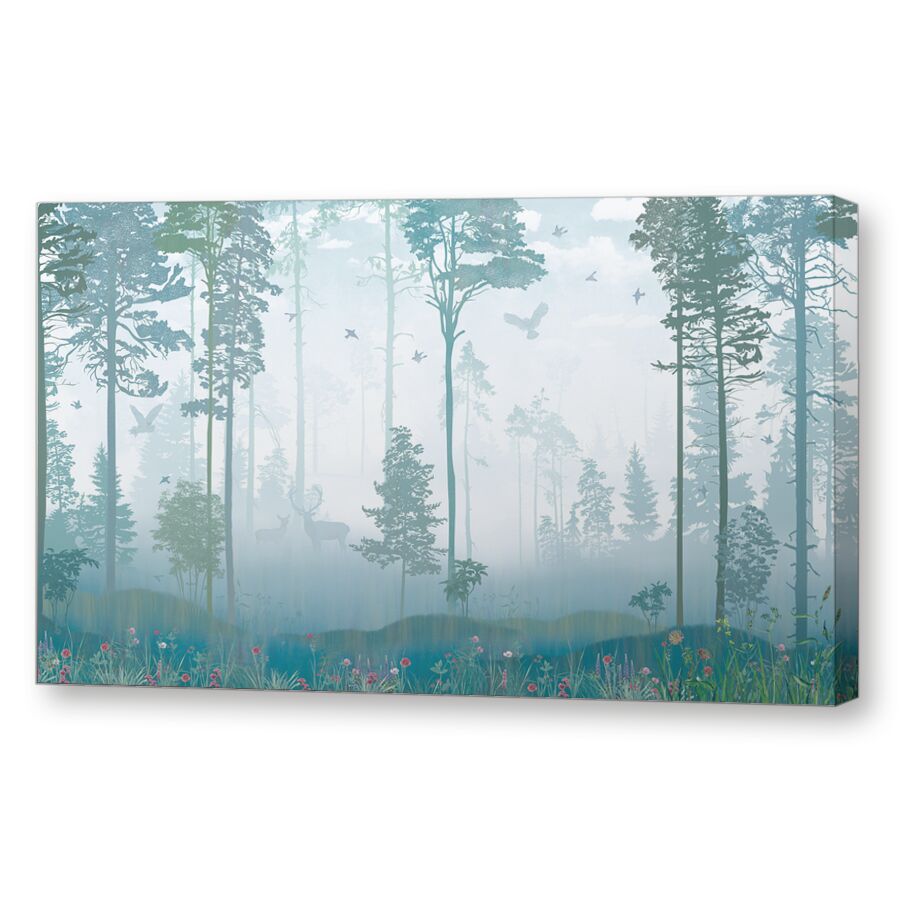 Foggy forest blue на подрамнике