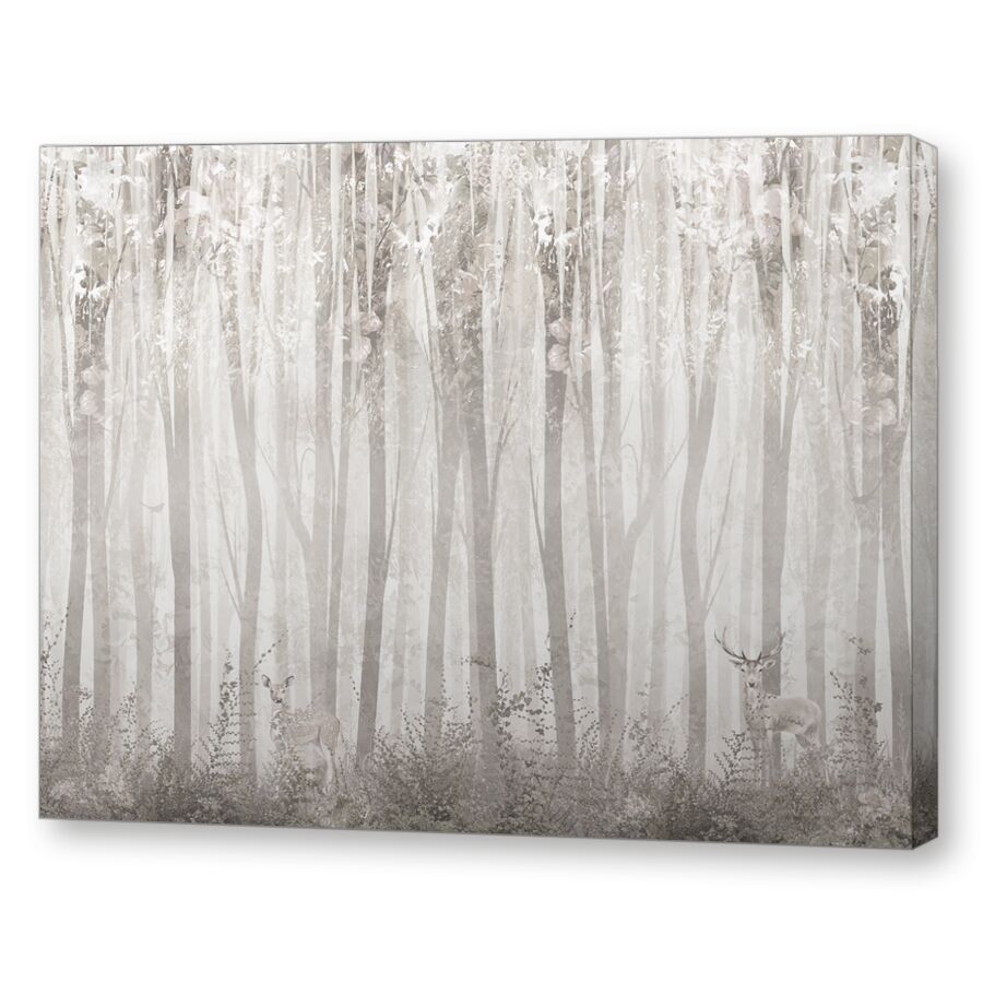 Beautiful Forest gray gradient на подрамнике