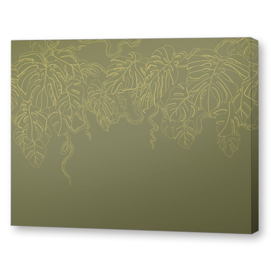 Monstera green на подрамнике