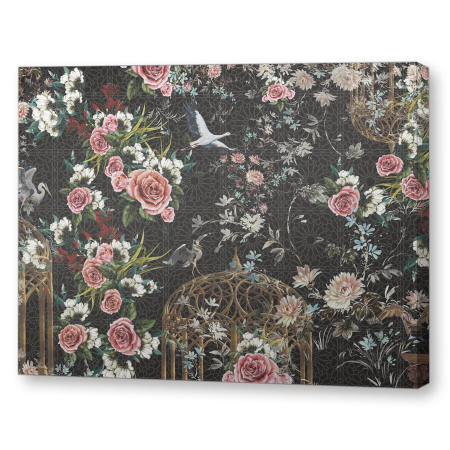 Magic Garden black на подрамнике