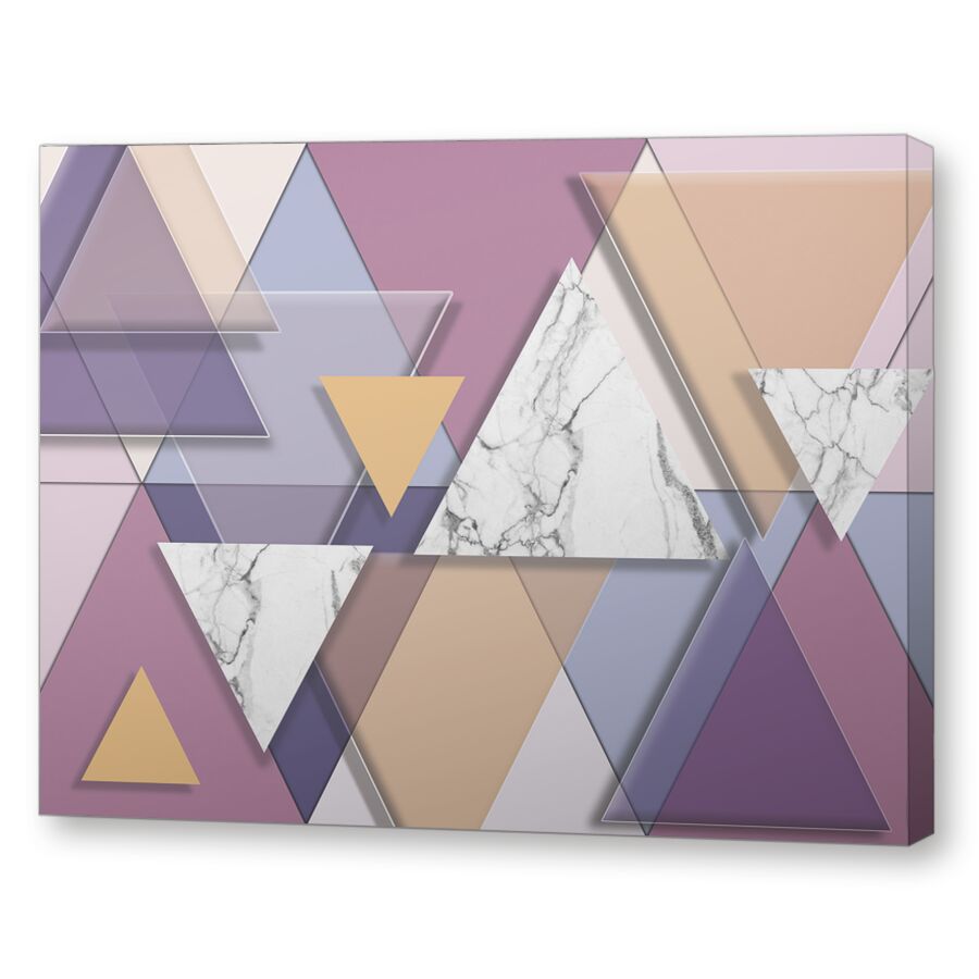 Triangles pink на подрамнике